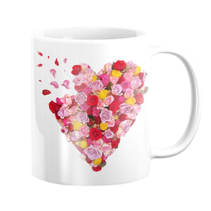 Flower Hearts Mug Mug White Clock Canvas
