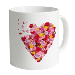 Flower Hearts Mug Mug White Clock Canvas