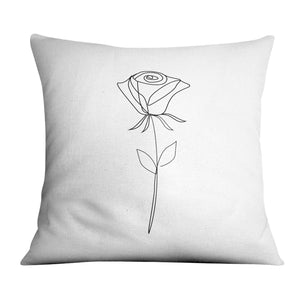 Flower Lines C Cushion Cushion 45 x 45cm Clock Canvas