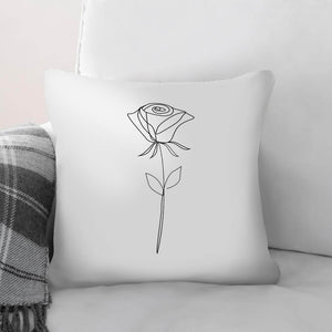 Flower Lines C Cushion Cushion 45 x 45cm Clock Canvas