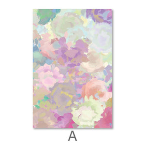 Flower Motif Canvas Art A / 40 x 50cm / No Board - Canvas Print Only Clock Canvas