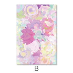 Flower Motif Canvas Art B / 40 x 50cm / No Board - Canvas Print Only Clock Canvas