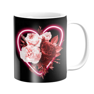 Flower Neon Mug Mug White Clock Canvas