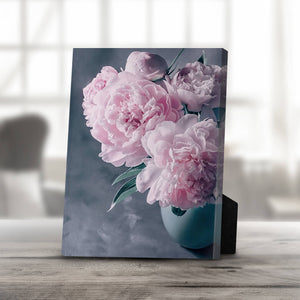 Flower Vase Desktop Canvas Desktop Canvas 20 x 25cm Clock Canvas