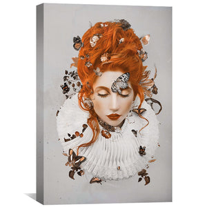 Flower Woman 7 Canvas Art Clock Canvas
