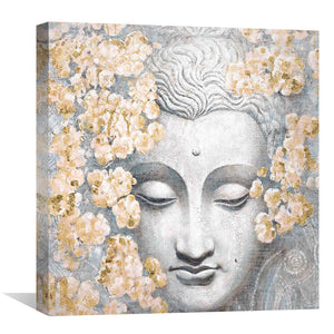 Flowers and Faith Oil Painting Oil Clock Canvas