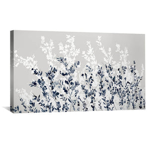 Flowers In The Wind Canvas Art 50 x 25cm / Unframed Canvas Print Clock Canvas