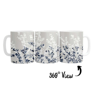 Flowers In The Wind Mug Mug White Clock Canvas