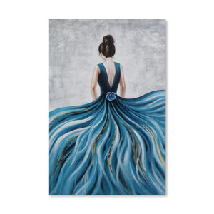 Flowing Beauty Oil Painting Oil Clock Canvas
