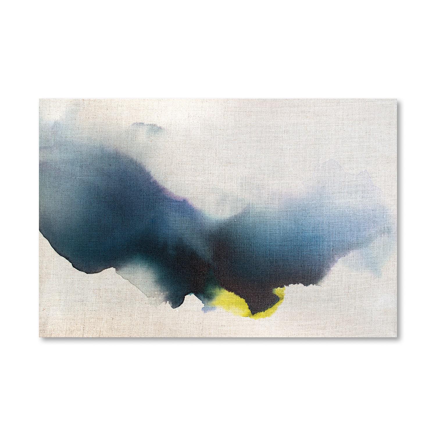 Flowing Blue Canvas Art Clock Canvas