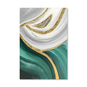 Flowing Hills of Gold Oil Painting Oil Clock Canvas