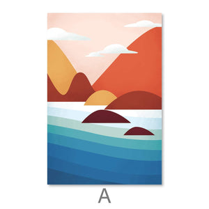 Flowing Landscape Canvas Art A / 30 x 45cm / Unframed Canvas Print Clock Canvas