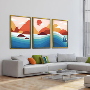 Flowing Landscape Canvas Art Clock Canvas