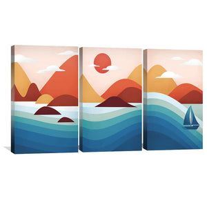 Flowing Landscape Canvas Art Clock Canvas