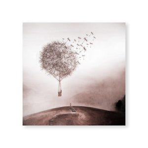 Flying Dandelion Canvas Art Clock Canvas