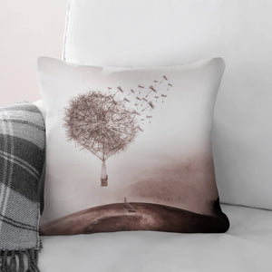 Flying Dandelion Cushion Cushion Cushion Square Clock Canvas