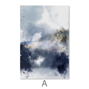 Foggy Mountain Canvas Art A / 30 x 45cm / Unframed Canvas Print Clock Canvas