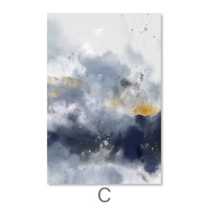 Foggy Mountain Canvas Art C / 30 x 45cm / Unframed Canvas Print Clock Canvas