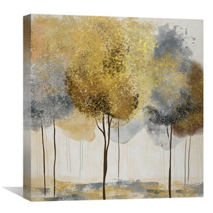 Forest Brushed Canvas Art Clock Canvas