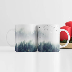 Forest Landscape Mug Mug White Clock Canvas
