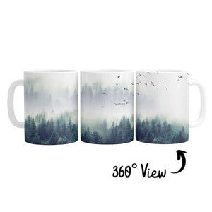 Forest Landscape Mug Mug White Clock Canvas