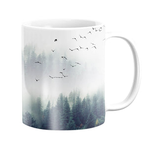 Forest Landscape Mug Mug White Clock Canvas