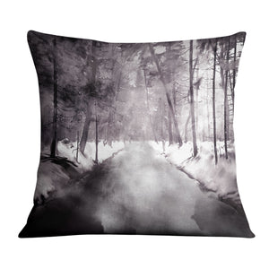 Forest Path Cushion Cushion Cushion Square Clock Canvas