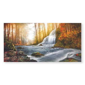 Forest River Canvas Art Clock Canvas