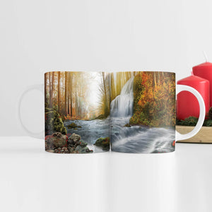Forest River Mug Mug White Clock Canvas