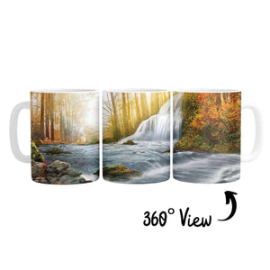Forest River Mug Mug White Clock Canvas