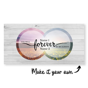 Forever My Always Canvas Art Clock Canvas