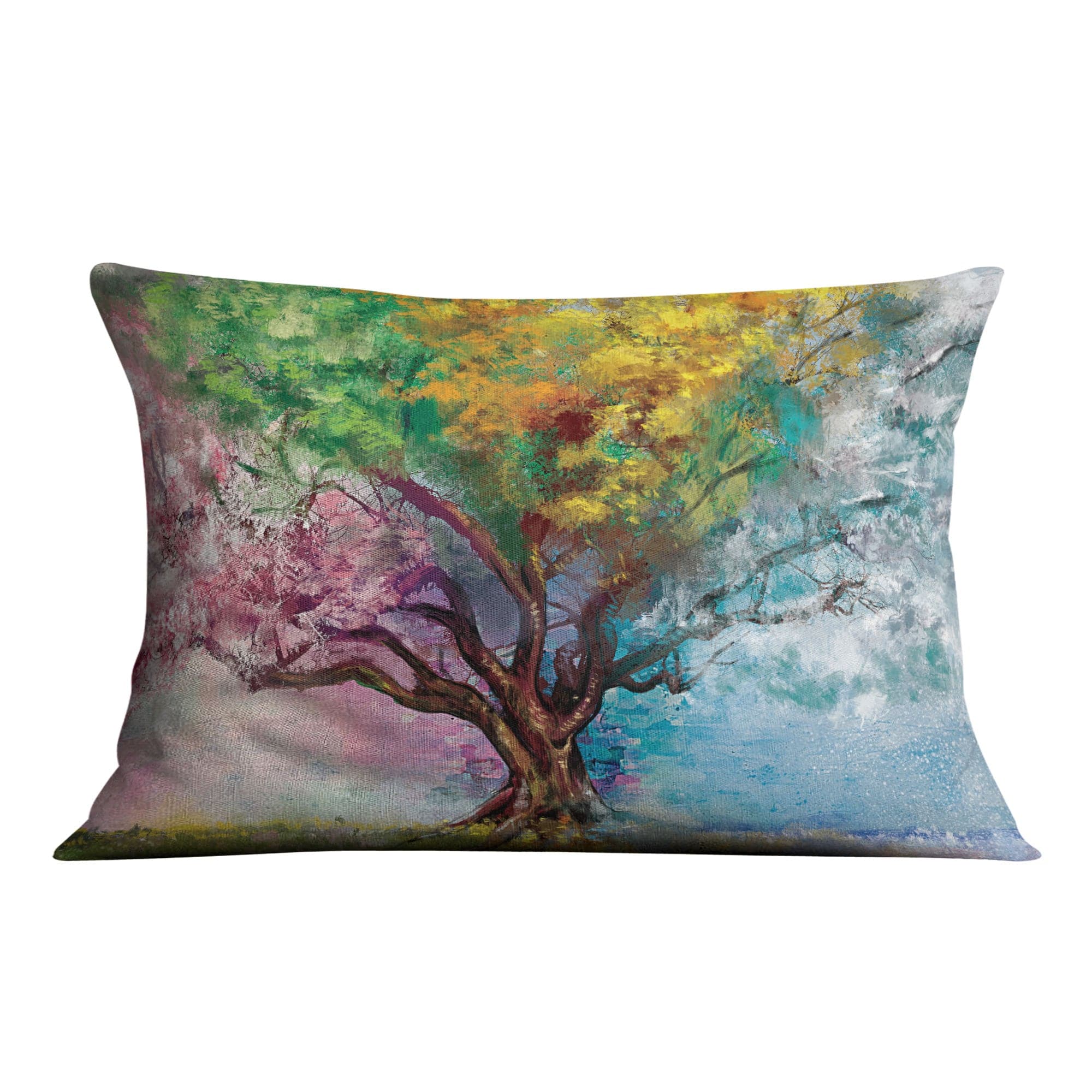 Four Seasons Cushion Cushion Cushion Landscape Clock Canvas