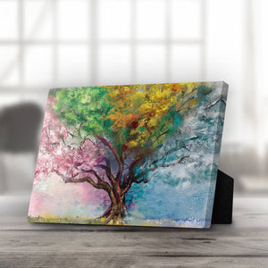 Four Seasons Desktop Canvas Desktop Canvas 25 x 20cm Clock Canvas