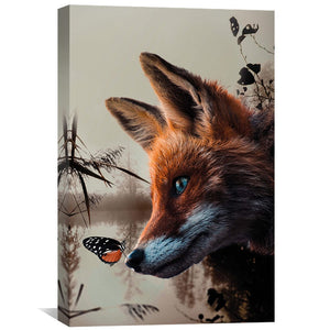 Fox 1 Canvas Art Clock Canvas