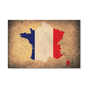 France Canvas Art Clock Canvas