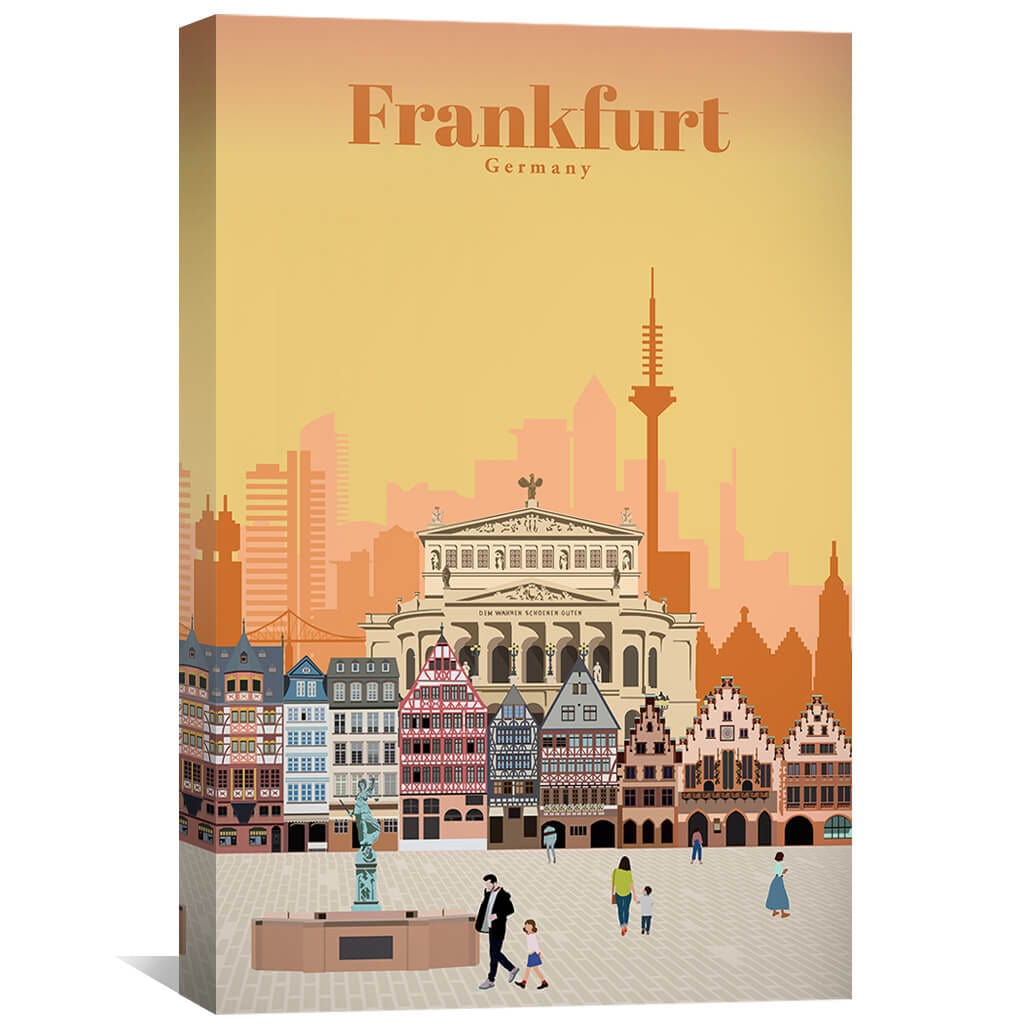 Frankfurt Canvas - Studio 324 Art Clock Canvas