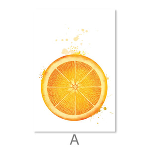 Fruit Splash Canvas Art Clock Canvas