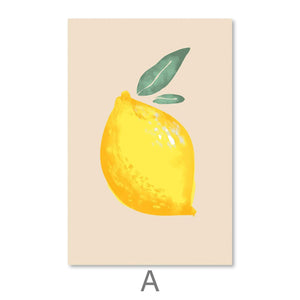 Fruit Vibes Canvas Art Clock Canvas