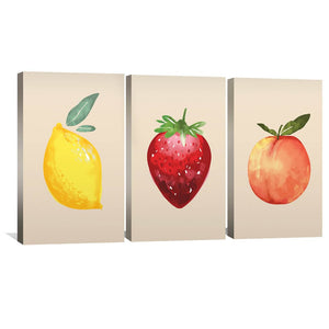 Fruit Vibes Canvas Art Clock Canvas