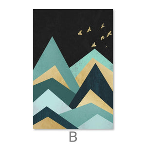 Full Moon and Mountains Canvas Art Clock Canvas