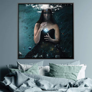 Galaxy Portrait Canvas Art Clock Canvas