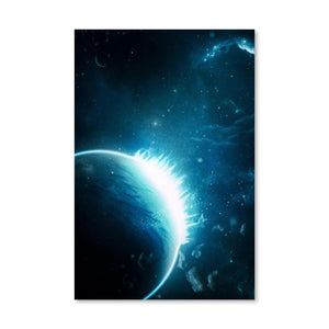 Galaxy Universe Canvas Art Clock Canvas