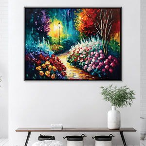 Garden Stroll Canvas Art Clock Canvas