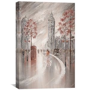 Gentle Breeze, London Canvas Art Clock Canvas