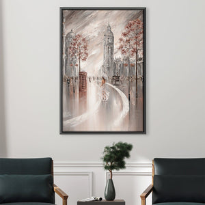 Gentle Breeze, London Canvas Art 30 x 45cm / Unframed Canvas Print Clock Canvas