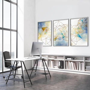 Geo Brush Canvas Art Clock Canvas