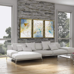 Geo Brush Canvas Art Clock Canvas