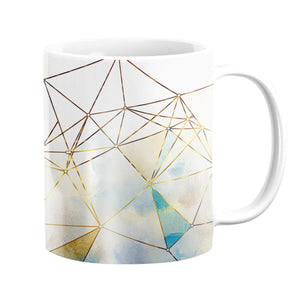 Geo Brush Mug Mug White Clock Canvas
