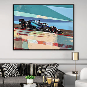 Geo Speed Canvas Art 45 x 30cm / Unframed Canvas Print Clock Canvas