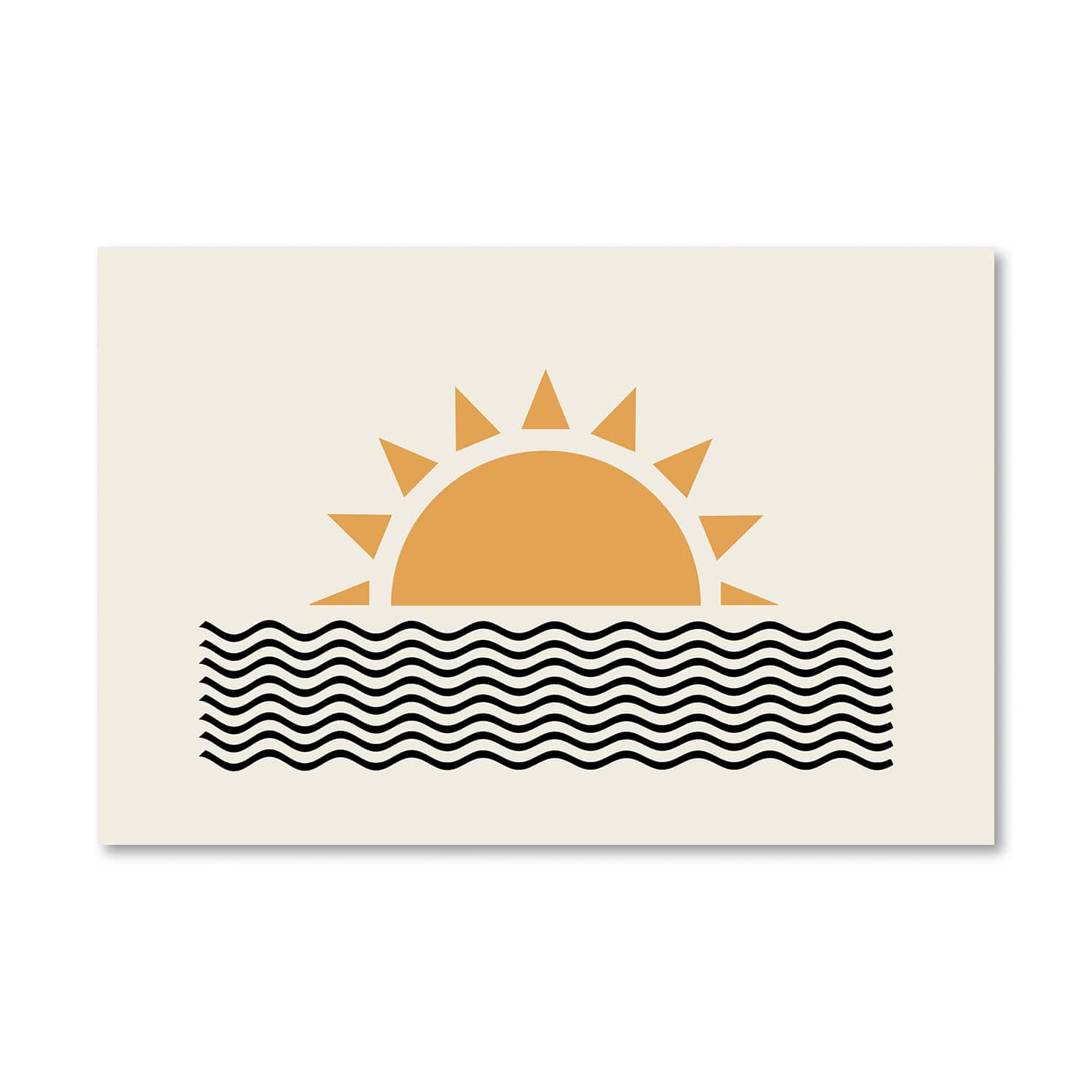 Geo Sunrise Canvas Art Clock Canvas